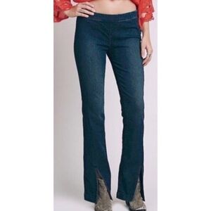 Free People Split Hem Straight Leg Jeans Size 28 Blue